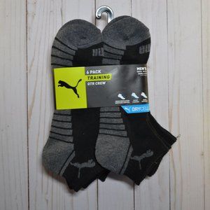 Puma Men 6 Pack Quarter Cushioned Training Socks